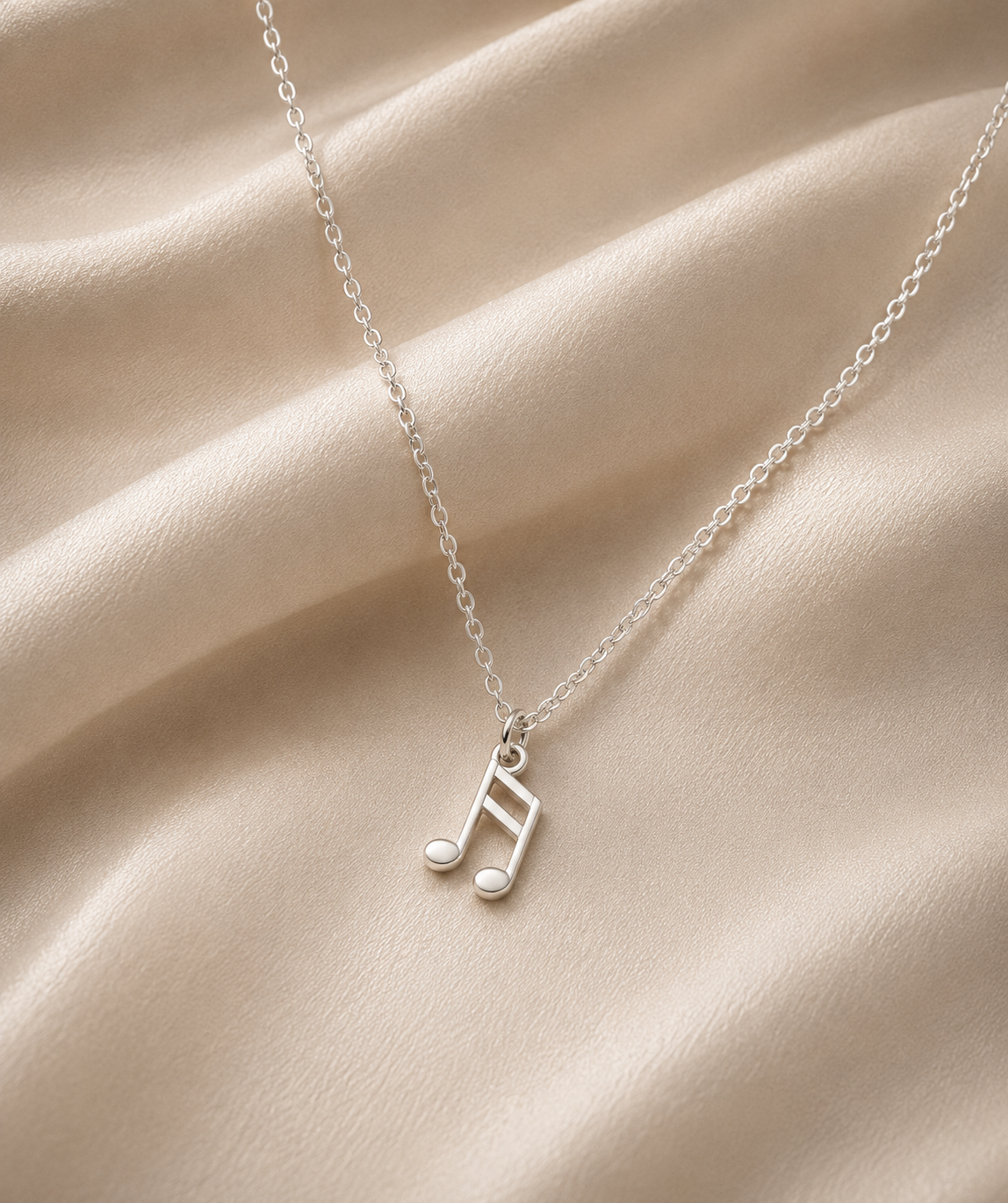 Silver Music Pendant Necklace